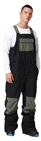 2022 Skianzug Damen Skianzug Outdoor Snowboardhose Herren Overalls Siamesischer Skianzug Herren-Schwarz M