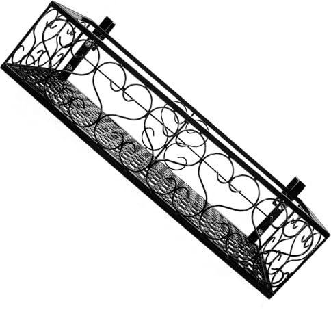 VINTORKY Balconiera Da Balcone in Metallo Con Supporto Sospeso Per Piante Mensola Porta Vasi Resistente Con Ganci Rinforzati Dimensioni Per Ringhiere Esterni e Interni Per Piante Succulente