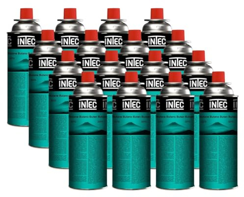 INTEC - Pack 16 Bombonas Camping Gas 227gr Cartucho Butano Compacto