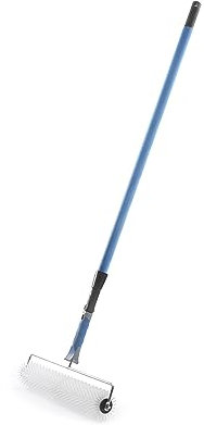 Spied Aerator Roller for Self-Leveling Concrete, Flooring, Screeding, and Latex, Rolling Attachment Removes Air Bubbles for a Smooth Floor Finish, 460 mm Wide And 20mm Spike Length 2m Telescopic Stick