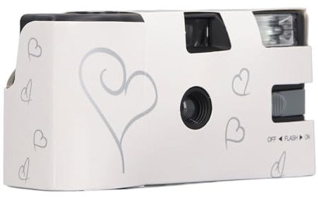 Fotocamera Usa e Getta per Documentazione Sulla Crescita del Matrimonio, Registrazione Facile con Pellicole a Colori, Torcia Elettrica, ABS, Carta
