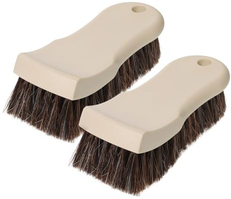 Cabilock 2pièces Pinceau De Nettoyage pour Détails Automobiles pour Éliminer La Saleté des Vents Et Espaces Intérieurs Brosse Douce Poils De Cheval pour Nettoyage Précis Et Soin De