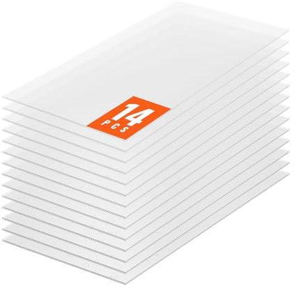 VEVOR 14er-Set Gewächshausplatten aus Polycarbonat, 1210 x 605 x 8 mm Stegplatten, wasserdichte UV-geschützte gewellte Hohlkammerplatten, schlagfeste, transparente Dachplatten für Gewächshaus/Garten