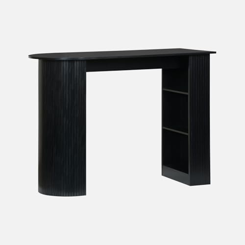 Alice's Garden sweeek - Bar-Tisch, hoher Küchentisch aus Holzdekor mit Stauraum, 3 Ablagen, 120 x 55 x 100 cm - Wallis