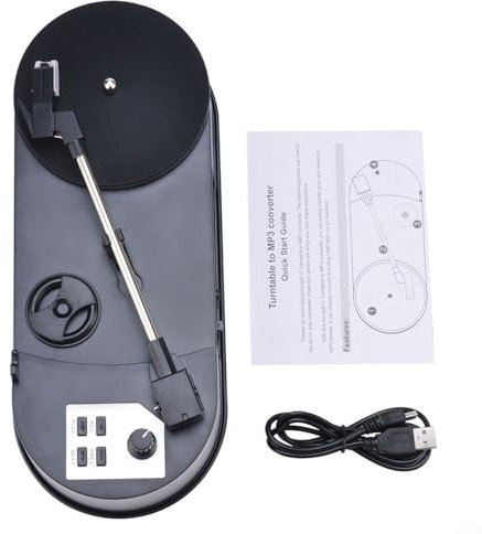 Snowchecking Mini tourne-disque portable en vinyle vers numérique 33/45 tr/min avec fente pour carte
