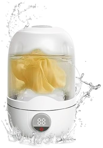 Lavatrice Mini Portatile, Mini Lavatrice Per Biancheria Intima, Batteria da 2000mAh Portatile per Reggiseni Tessuti Asciugamani