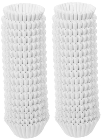 FONDOTIN Caissettes à Cupcakes en Papier Blanc 1000 Pièces Taille 5X2 CM Fournitures de Pâtisserie Jetables Adaptées aux Muffins et Cupcakes pour et Événements