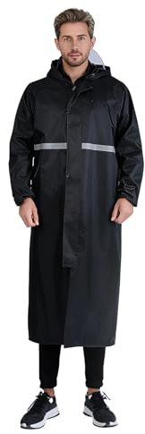 Gadom Regenponcho für Damen & Herren, Wasserdicht Regenmantel Regenjacke mit Reflexstreifen & Doppelverschluss, Kapuze, Wiederverwendbar, Ideal für Radfahren, Festival, Wandern, Camping & Outdoor