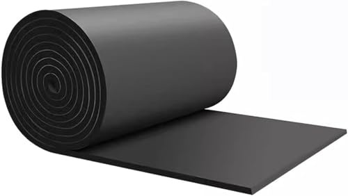 XYWGBMS Sound Proofing Panels Self-Adhesive Acoustic Panels, High Elasticity Insulation Proofing Panels, Sound Treatment Wall Panels for Recording Studio, Home, Offices,Black-10mm-1x7m