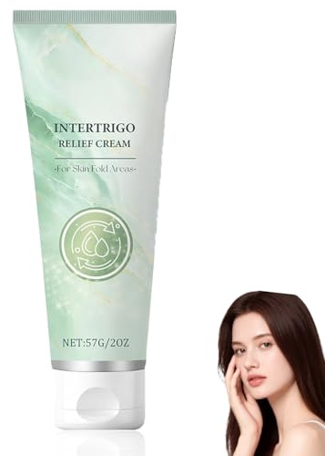 QYGCHUSIN Intertrigo Cream,Skin Fold Barrier Cream with Zinc Oxide & Undecylenic Acid, Fast Drying Non-Greasy, Soothes Irritation & Discomfort, Reduces Skin Moisture and Friction, 2 Ounce