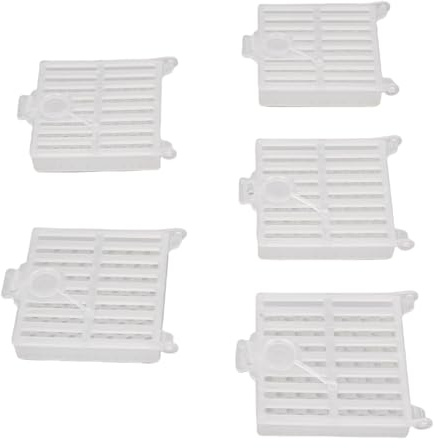 OVAQUIXI Jaula para Atrapar Abejas Reina, 10 Piezas de Plástico Transparente, Jaula para Reina de Colmena con Diseño de Captura Segura, para Herramientas de Apicultura
