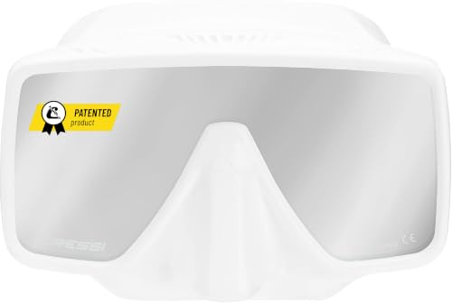 Cressi SF1 Tauchmaske quadratisch, rahmenlose Tauchermaske für Erwachsene | Rahmenlose Tauchmaske, Taucherbrille Erwachsene, für Sehstärke-Gläser geeignet, Taucherbrille breites Gesicht, Freitauchen