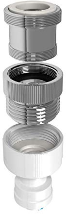 AquaticLife 3-Piece Kitchen Bathroom Sink Brass Faucet Adapter Kit - Connecter for Garden Hose, Water Filter and Aquarium Vacuum, Male to Female Attachment