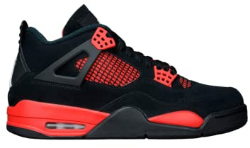 Jordan 4 Retro CT8527 016, Scarpe sportive da uomo, colore rosso-nero (thunder black)/multicolore-multicolore, 42 EU