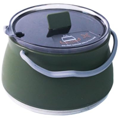 Amagogo Portable Compact Pliable Camping Voyage Randonnée Pliable Bouilloire Cuisinière À Gaz Théière Théière Ustensiles de, Vert