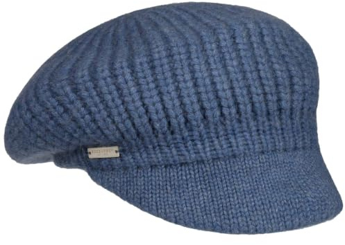 Seeberger Cashmere Ballonmütze Schirmmütze Schildmütze Strickcap Damen - mit Schirm Winter Herbst-Winter