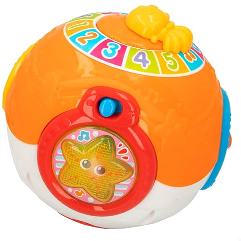 winfun, Pelota Musical con luz y Sonido, Bola con música, Animales Marinos, Pelotas sensoriales bebé, Juguetes estimulación temprana, Balón sonoro, Bolas para bebés, Regalos 6 Meses (47257)