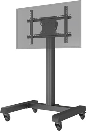 KIMEX - Supporto da pavimento con rotelle per TV 32-75 - Altezza 118 cm - 030-1164