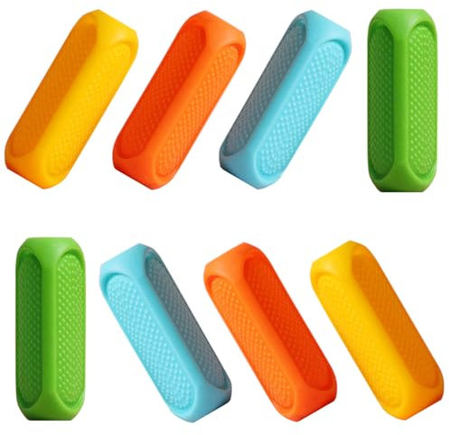 Nihoodering 8 Pcs Silicone Pencil Grips for Children & Adults, Multifunction Writing Instrument, Ambidextrous, Soft Grip, 36mm