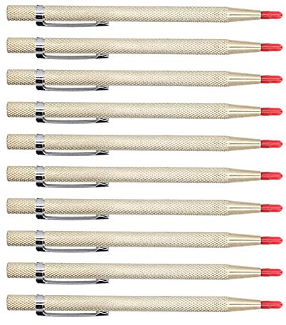 OPPWONG Bolígrafo de Grabado, Herramienta de Trazado, 10 Piezas, Bolígrafos de Grabado de Aluminio, Herramienta de Trazado, Punta de Carburo de Tungsteno, Herramienta de Marcado para