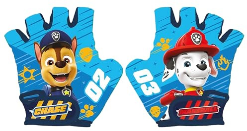 sarcia.eu Paw Patrol Chase und Marshall Kinder Fahrrad-Handschuhe für Jungen, mit Klettverschluss