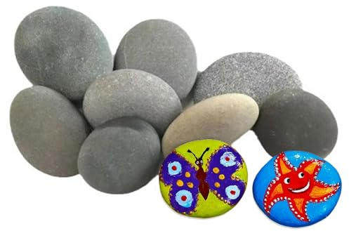 Mikiuly Pietre da Dipingere,Sassi da Dipingere,Rocce Dipinte,Ciottoli da Dipingere,Decorazioni Pietres Ciottoli,Pietre da Giardino,Sassi da Giardino,10 Pezzi