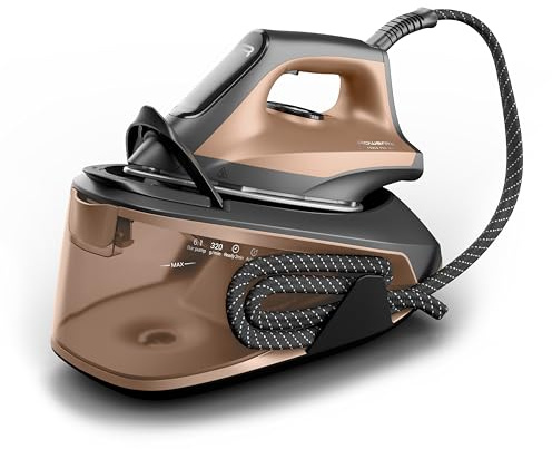 Rowenta Force Pro 300, Ferro da Stiro con Caldaia, Alta Pressione 6.1 Bar, Generatore di Vapore 360 g/min, -25% di Consumo Energetico in Modalità Eco, Funzione Verticale, 2400W, Terracotta, VR5432