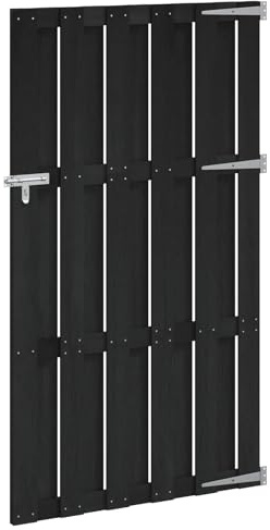 vidaXL Cancello da giardino 100 x 180 cm WPC e Alluminio Nero,