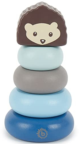 BIECO Giochi Legno Impilabili per Bambini | Torre Montessori 9 Mesi | Anelli Legno | Giochi Montessori