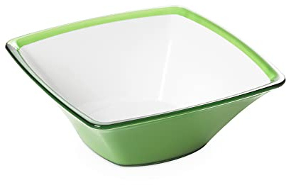 omada Design Salatschüssel 2,3 l, Küchenschüssel aus bruchsicherem Acryl, spülmaschinenfest, Linie Square