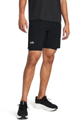 Under Armour Men's Launch Run 7-inch 2-in-1 Shorts, (001) Black/Black/Reflective, Medium