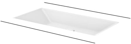 Betteloft Lavabo bajo encimera, sin agujero para grifo, A231, 740 x 386 mm, A231-000PW, Color: Blanco con BetteGlasur Plus