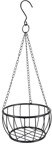 FONDOTIN Cesta Colgante de Hierro para Plantas Soporte Decorativo para Jardín y Colgante Duradero y Espacioso