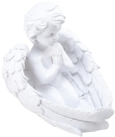 GOOHOCHY Kunstharz Engelstatue als Retro Dekoration Europäische Skulptur für Zuhause Büro Tisch oder Regalornament Formschön und Robust