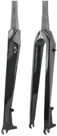 QAINKUN Federgabel Glänzend/Matt Carbon Faser Fahrrad Gabel Kegel Radfahren Gabel Mountainbike Gabel Fahrrad MTB Teile Disc Bremse Fahrradgabel(26 ER Matte)