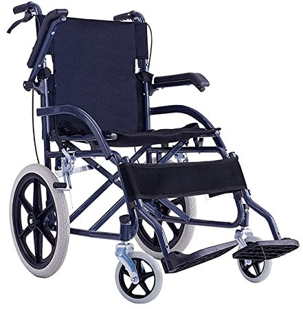 OLSKFUH Carrozzine Pieghevoli Carrozzina Pieghevole Piccola e Leggera 12 kg Facile da Piegare Versione Portatile da Viaggio della Piccola Ruota per trasportare Gli Anziani Dis