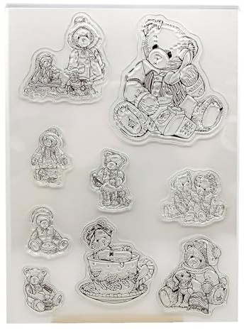 Hangsu Transparente Stempel, Silikonstempel, Karten, transparenter Stempel mit Mustern, 3D-Stempel, Scrapbooking, Tagebuch, Kartenherstellung, Dekorationen, Stempel