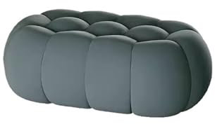 Blaue Polsterbank für Wohnzimmer, stilvolle und funktionale Fußstütze, Hocker, perfekte Ergänzung für Schlafzimmer, Eingangsbereich oder Sofa, 120 x 60 x 40 cm