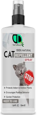 DD Teck 100% Natural Cat Repellent Spray, Safe & Effective -Prevents Scratching & Damage, Garden Protection,Encourages Positive Behavior,Easy to Use (50ml Spray)