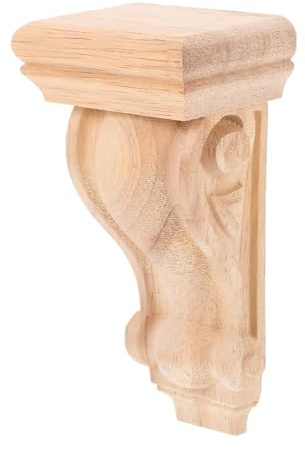 DOITOOL Holzschnitzerei Applikation - 11x6cm Romanisches Dekor | Unbehandeltes Massivholz, Detailreiche Schnitzerei, Einfach zu Bemalen, Für Möbel & Kamine, Elegantes Design