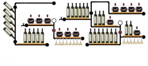Lijiaxiuyc-101 wine rack Iron Water Pipe Industrial Style Wine Rack Home Wine Cooler Wall-mounted Wall Decorative Shelf Creative wine rack wall mounted