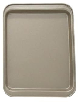 Teglia da forno rettangolare antiaderente in acciaio al carbonio per biscotti, torte, pizza, arrosti, muffin, pane, torte placcate (oro L)