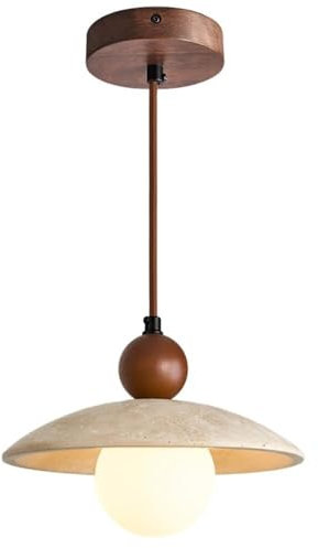 LUOYAOB Modern Pendelleuchte Rustikale gelbe Travertin-Pendelleuchte, Vintage-Steinleuchter for Bauernhaus-Kücheninsel, Schlafzimmer und Esszimmer