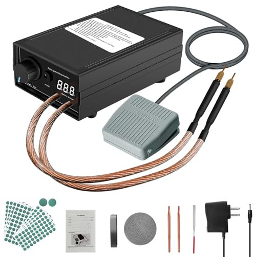 Punktschweißgerät, 8000W Tragbare Handspot Schweißmaschine für Batterien, Wiederaufladbares Akku Schweißgerät mit Schweißstift zum Punktschweißen von 0.1–0.3 mm Nickelstreifen
