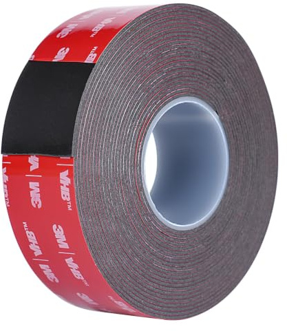 Czuibbou Doppelseitiges Klebeband, Extra Stark Klebend, Hergestellt aus originalem 5952 Rohmaterial, 30mm x 5M, 1,1 mm dickt, Wasserfest und Hochtemperaturbeständig für Auto, Heimdekoration