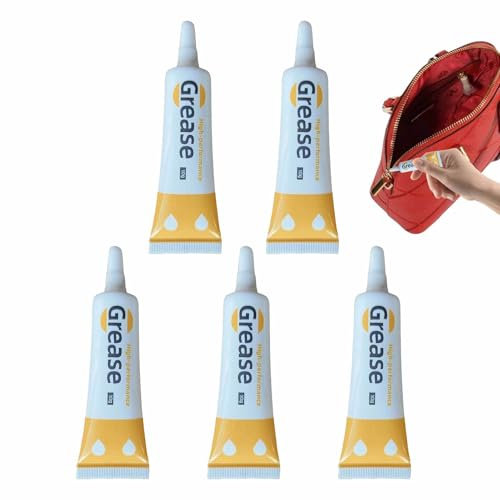 Lubrificante Con Cerniera Per Vestiti | 5 Pezzi Tubi Di Grasso Per Operazione Con Cerniera Liscia | Lubricante-gel, Riparazione Del Core Di Bloccaggio, Kit Di Manutenzione Multiuso Per Cerniere In Met