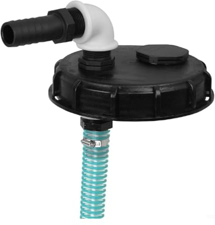 DN150 IBC Couvercle IBC, raccord d'aspiration, accessoires pour tonneau de pluie, système d'aspiration efficace, pour différents réservoirs d'eau et seaux d'eau de pluie (32 mm)