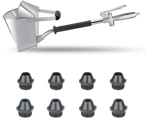 Pulverizador de Mortero de Cemento 4 Jet,Pistola de Pulverización de Mortero de Cemento con Tapa Hopper Pistola de Pulverización de Cemento Hormigón Pulverizador Estuco para Paredes y Techos
