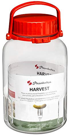 Harvest Large Glass Jar Food Preserve Airtight Container Storage Lid (1, 5L)