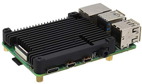 Geekworm Raspberry Pi 4 Heatsink, Efficient Passive Cooling Aluminum Heatsink for Pi 4 Model B & PoE/HAT Boards, Low-Profile Compatible with RPI 4 1GB/2GB/4GB/8GB (P165-B)